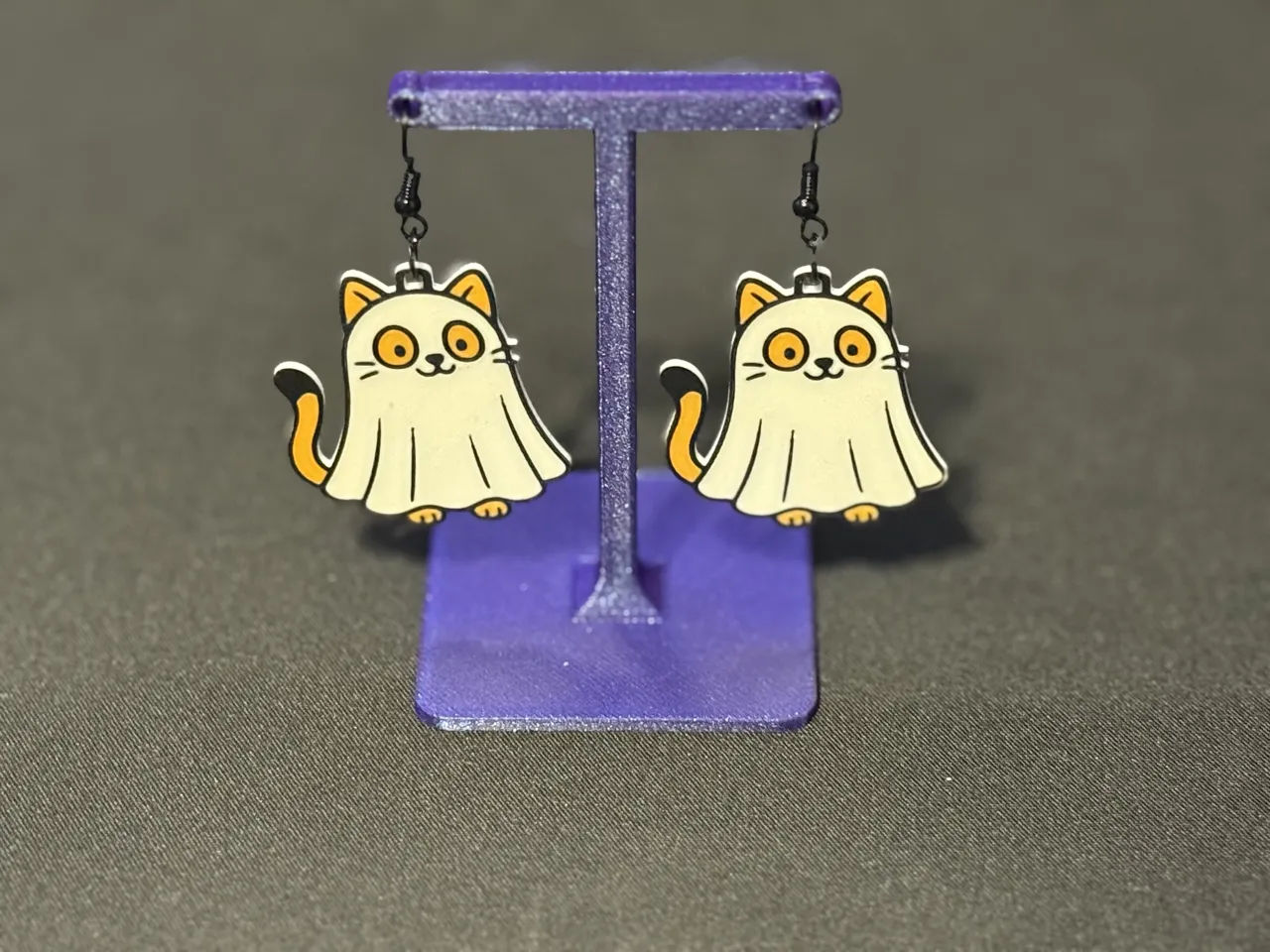 Cat Ghost Earrings view 2