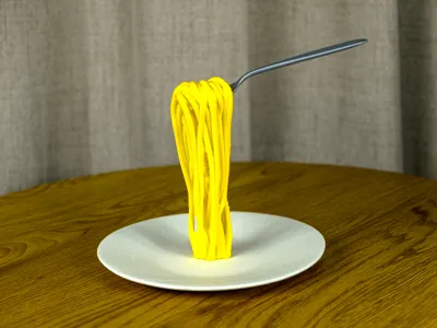 Floating Spaghetti Sculpture