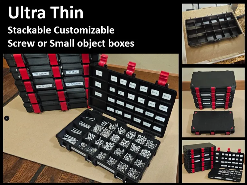 Ultra Thin Screw/Small Object Container/box