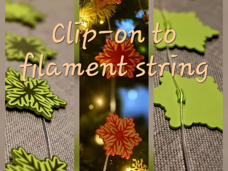Snowflake string, Clip-on to filament