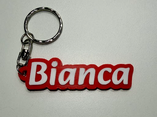 Bianca personalized name keychain