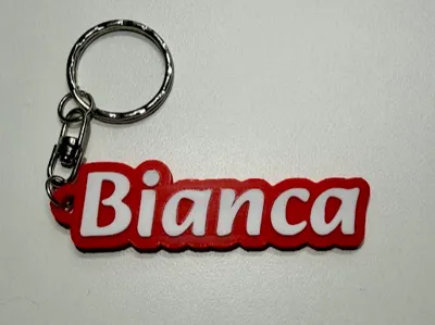 Bianca personalized name keychain