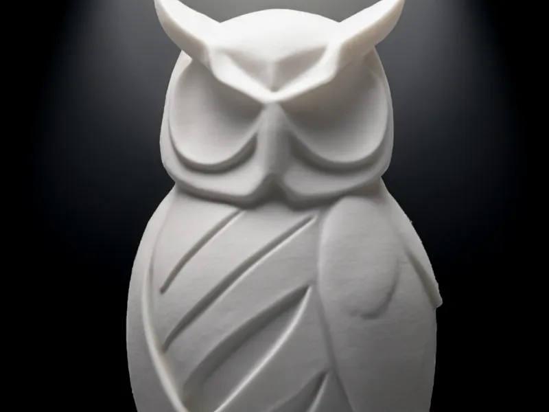 Geometric Guardian – A Bold Owl Sculpture