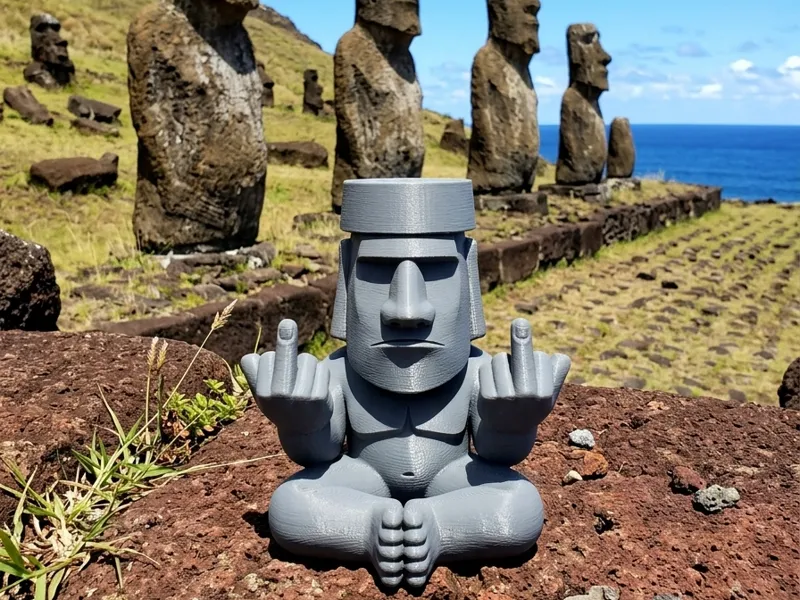 Middle Finger Moai