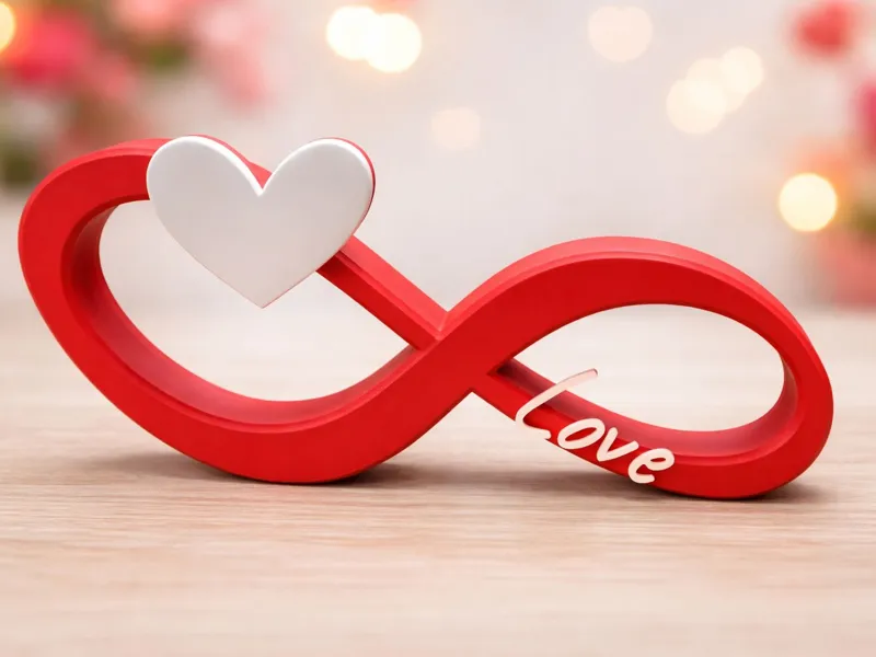 Unendliche Liebe: Elegante Herz-Skulptur Muttertag