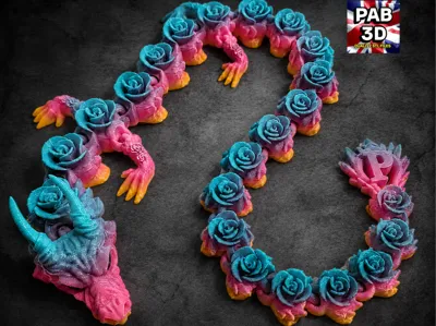 Articulated Dragon rose Personalized