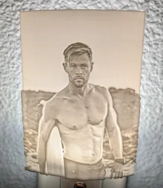 Chris Hemsworth Lithophane Night Light