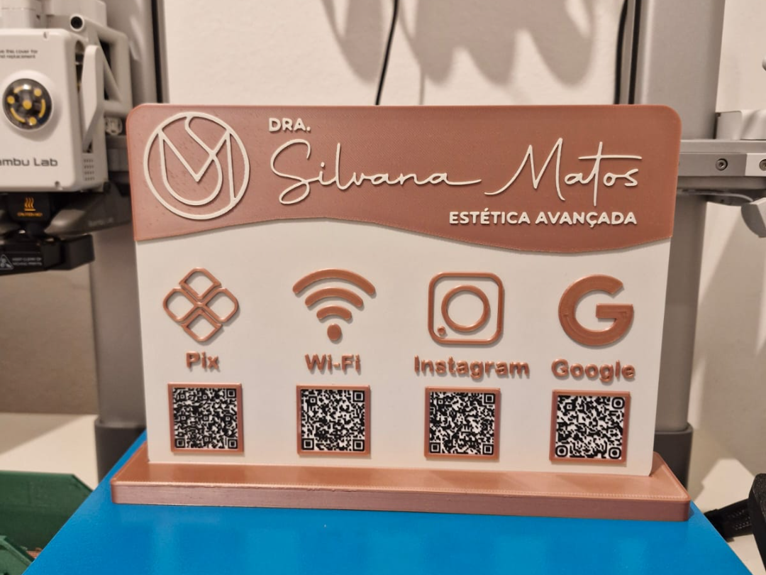 Placa de conexão QR personalizável midia social - 1