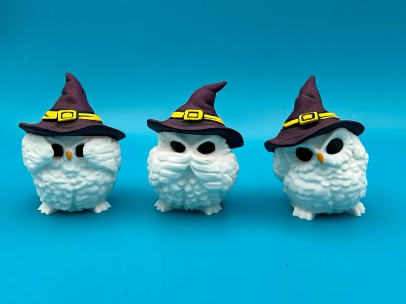 Trio Gufetti con Cappello da mago