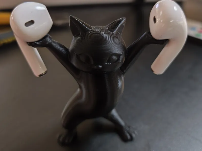 Cat wireless earphones support