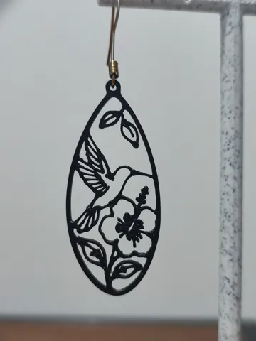 Pendientes: Aretes Colibrí Nocturno — vista de referencia 5