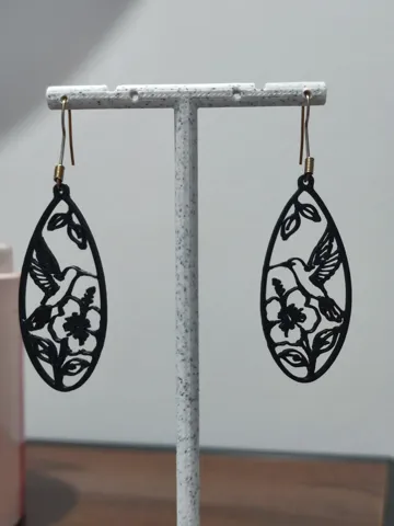 Pendientes: Aretes Colibrí Nocturno — vista de referencia 4
