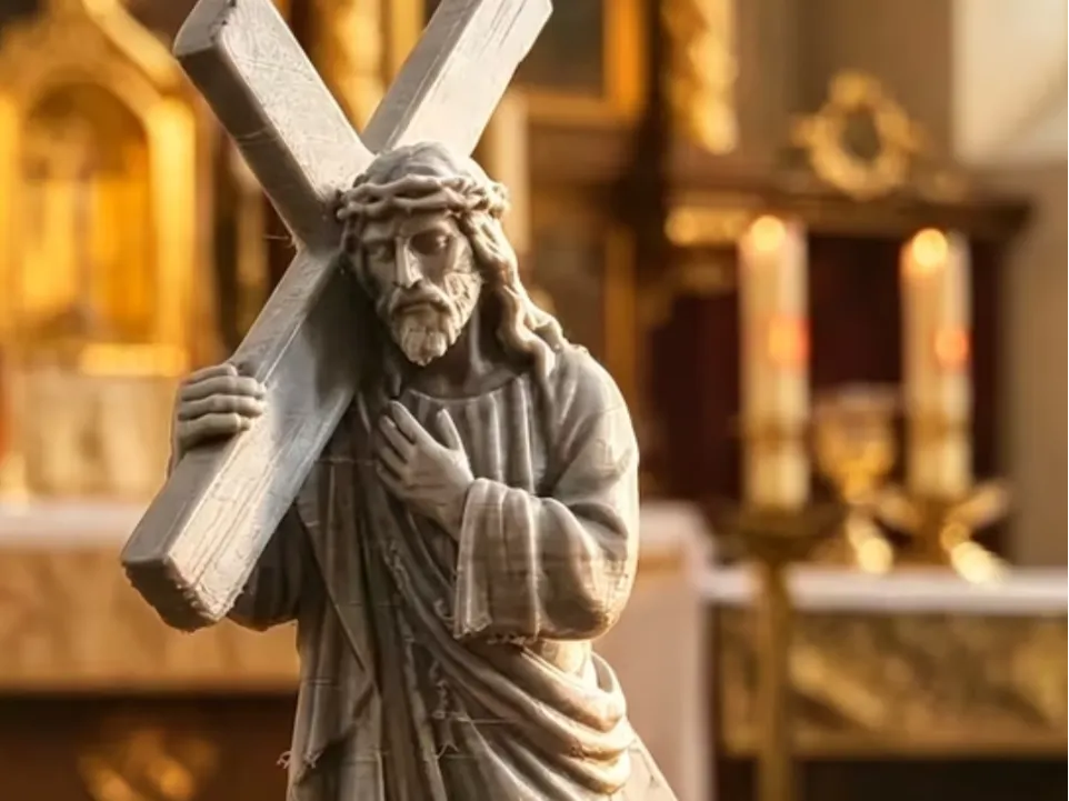 Modelo para impresión 3D: jesus trägt sein kreuz. Referencia del modelo original.