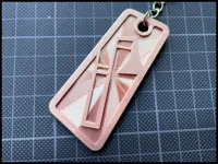 Trombone Keychain - STAR background
