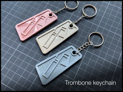 Trombone Keychain