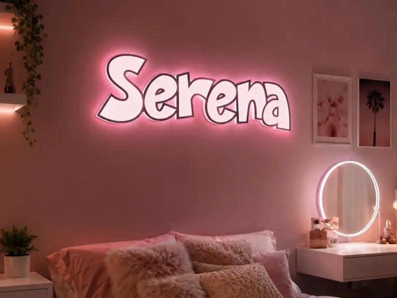 Insegna Led Nome 3D - Custom Lightbox - Serena