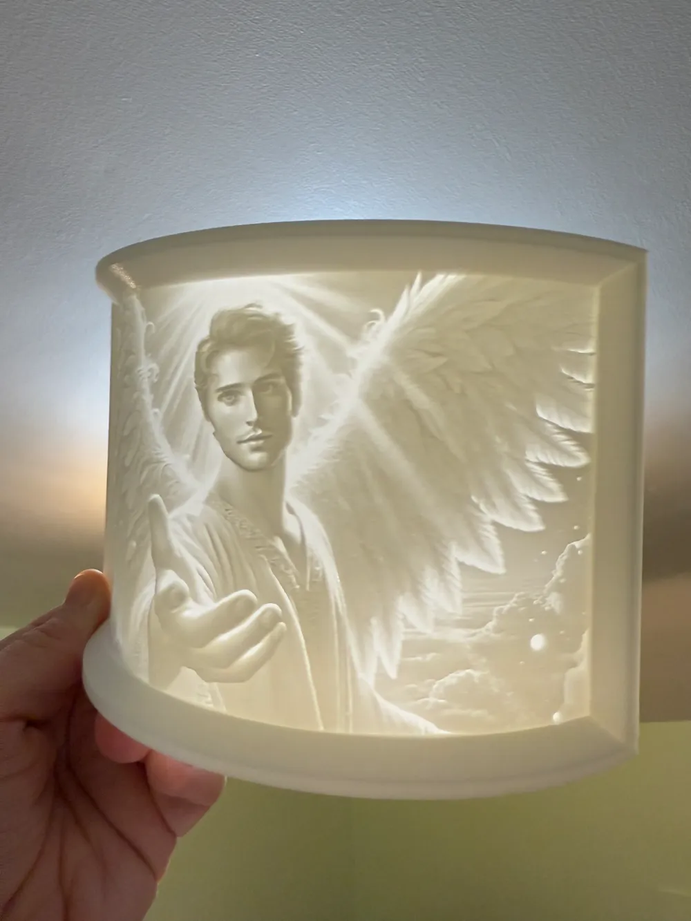 Male Angel Extending a Hand Light Decor by DB Print3d MakerWorld ...