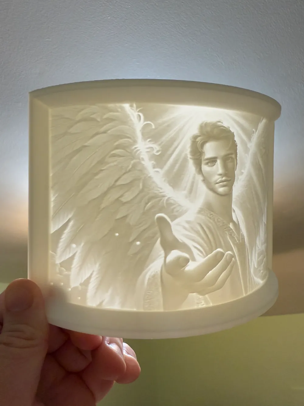 Male Angel Extending a Hand Light Decor by DB Print3d MakerWorld ...