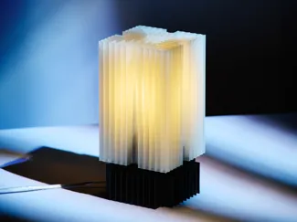 Brutalist Black Staged Lamp