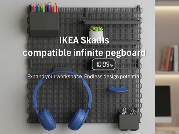 IKEA Skadis compatible light & modular pegboard