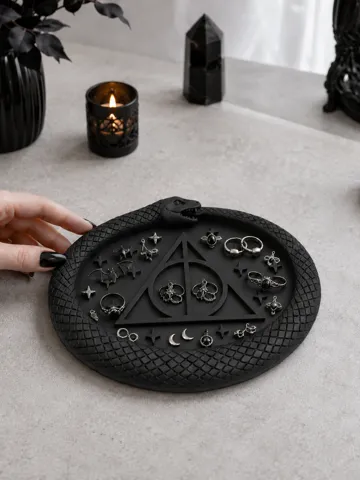 Bandeja organizadora: Goth Harry Potter Jewelry Tray Deathly Hallows — vista de referencia 2