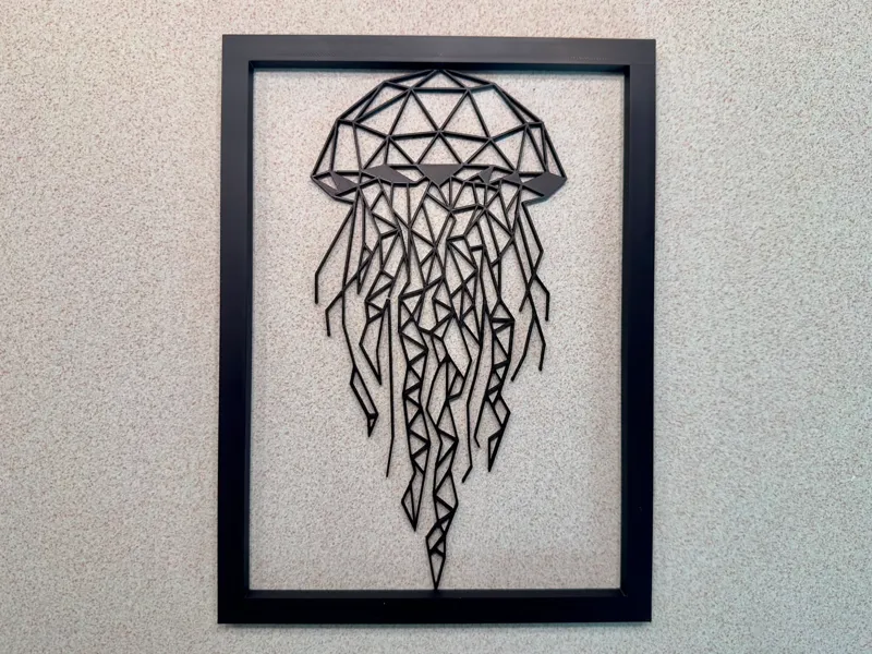 Geometric Jellyfish Wall Art 