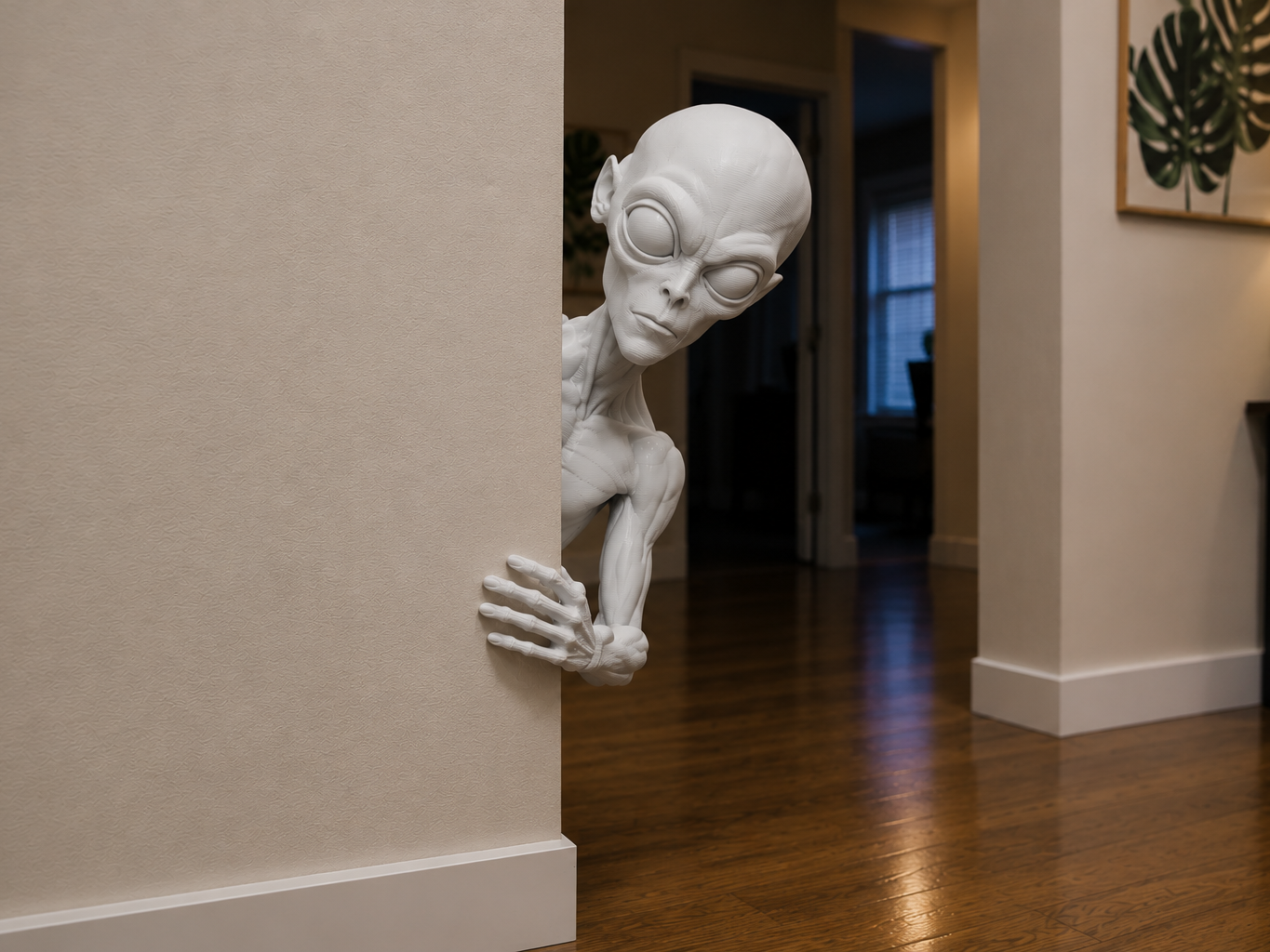 LIFE-SIZE ALIEN BRO DOORWAY PEEKABOO EDITION 600mm - 1