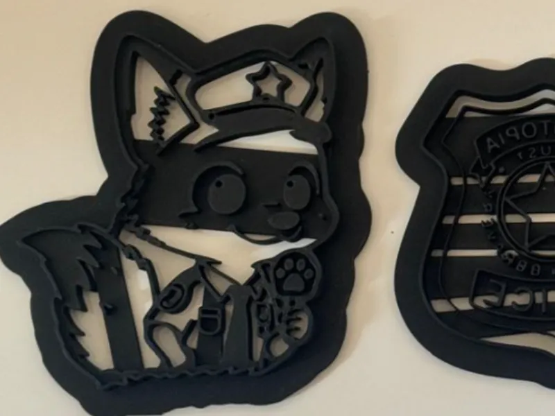 Cute Police Fox Cookie Cutter