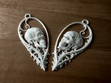 Dije o accesorio de collar: Gothic Skull Pendant or Earring Set — vista de referencia 5