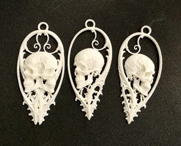 Dije o accesorio de collar: Gothic Skull Pendant or Earring Set — vista de referencia 3