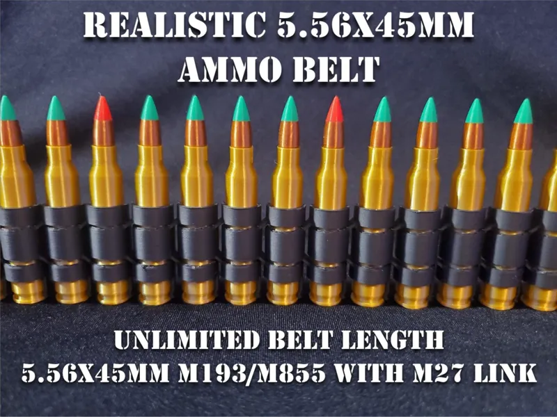 Realistic 5.56mm Ammo Belt