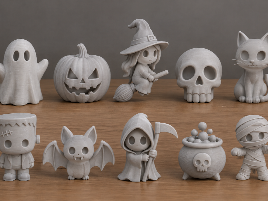 Halloween Figure Set Collection - 3D Mini Figures - 1