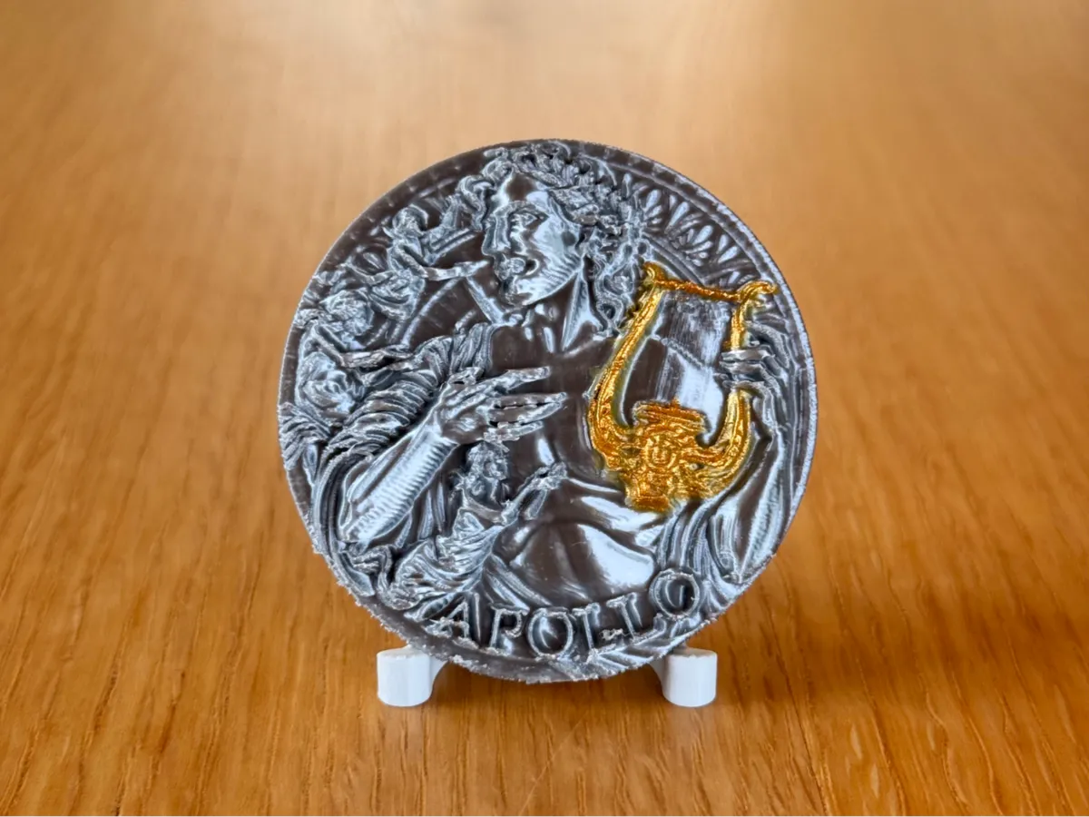 2025 Apollo - 2oz Silver Coin Replica - Free 3D Print Model - MakerWorld