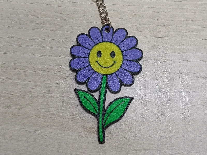 happy flower keychain