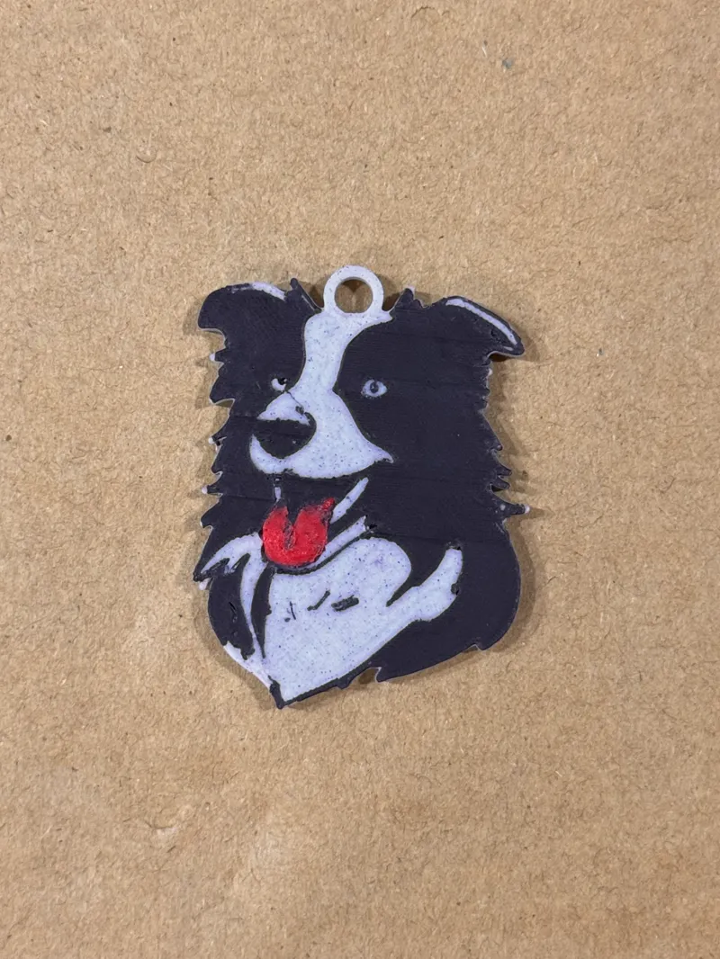 Border Collie Keychain