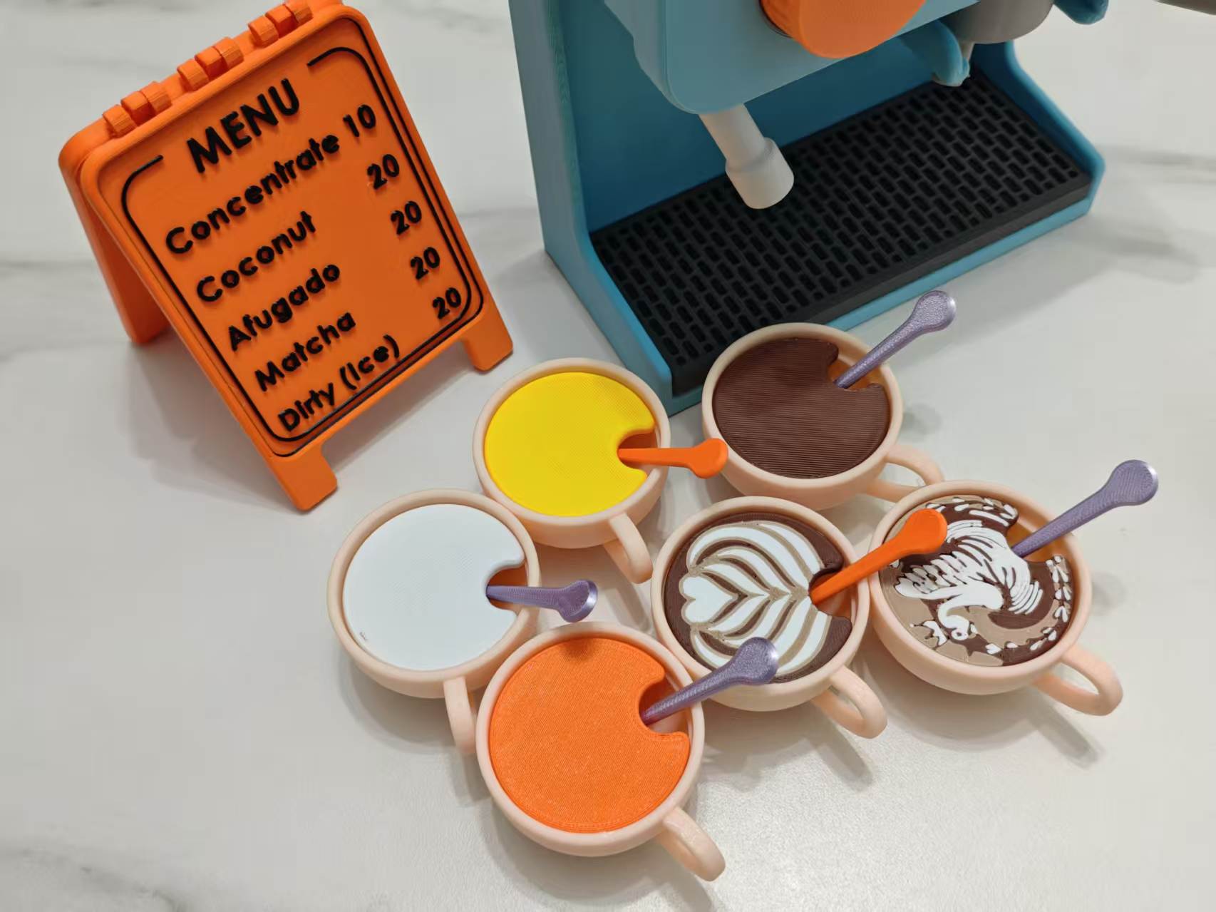 Miniatura 7 del modelo 3D 儿童仿真咖啡机 · 奶茶店过家家套装
