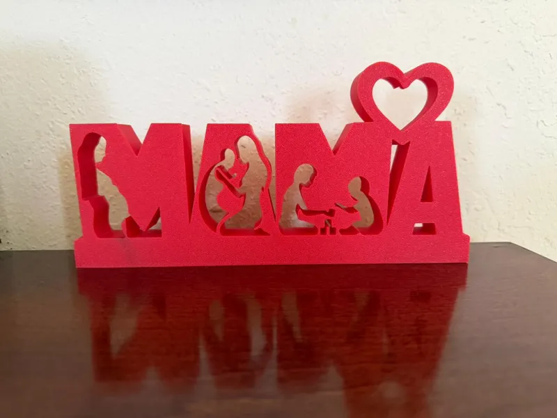 Letrero Decorativo MAMÁ con Corazón