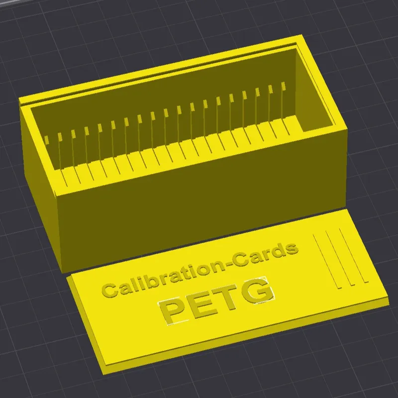 Calibration cards box with lid - text customizable