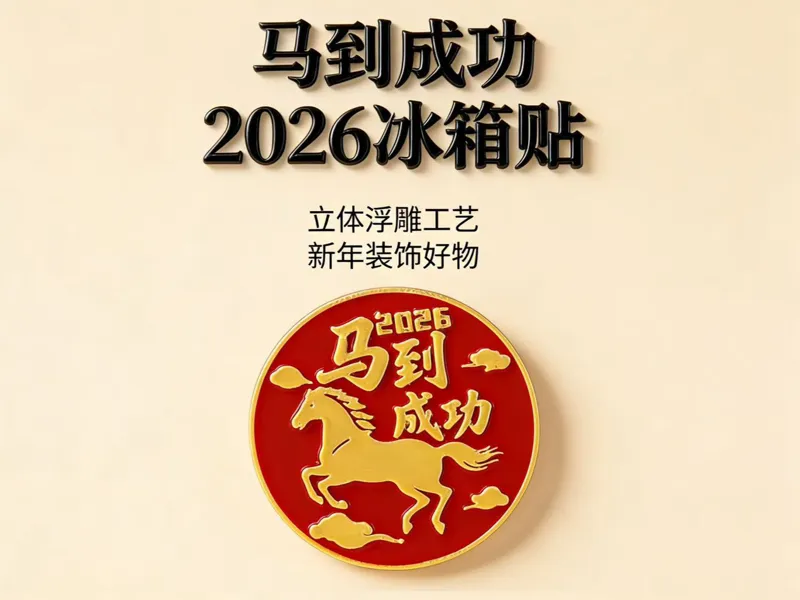 2026马年冰箱贴 马到成功 ，新手礼包中磁铁，预留磁铁D4X2