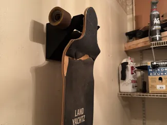 Wall Mount for drop through longboards