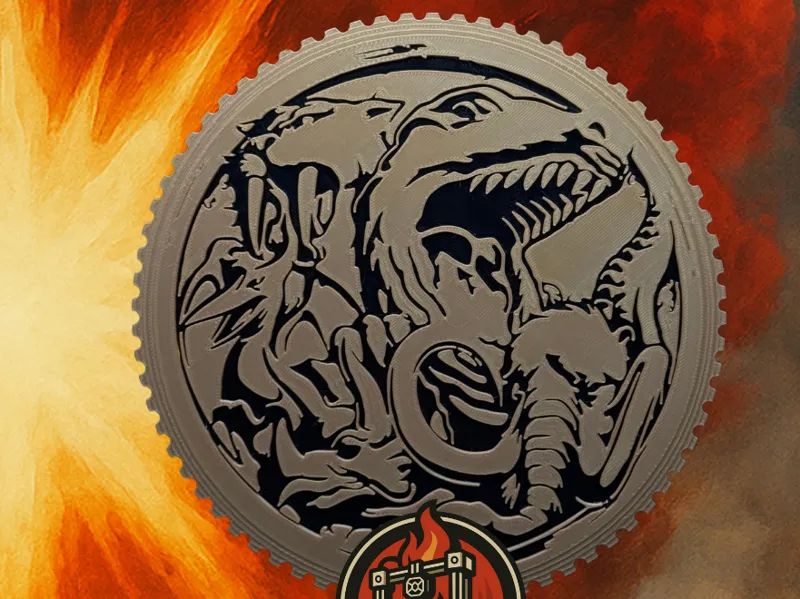 MMPR - Zords Power Coin - Mas Fuego 3D - Display