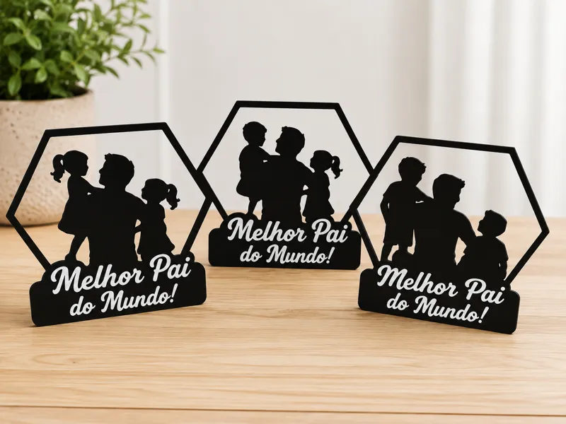 Father's Day Decoration Set – Melhor Pai do Mundo