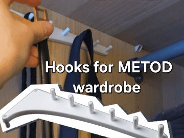 Belt&Tie Hook for METOD – Slim Vertical Organizer