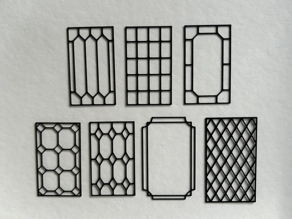 Fenêtres gothiques et autres styles, pour maquettes