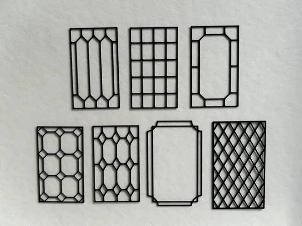 Fenêtres gothiques et autres styles, pour maquettes