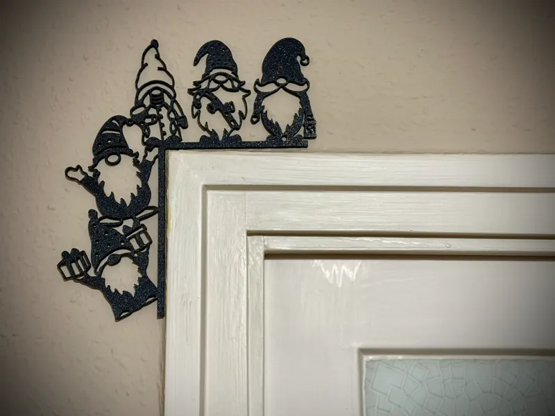 Christmas gnome door decor