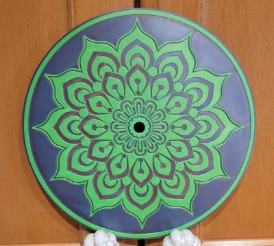 mandala designed clock face for clock kit 011