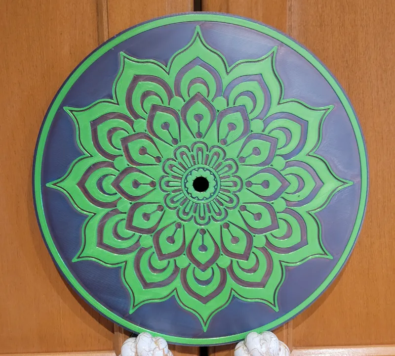 mandala designed clock face for clock kit 011