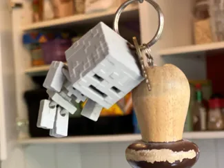 Baby Skeleton Minecraft keychain (Print in Place)