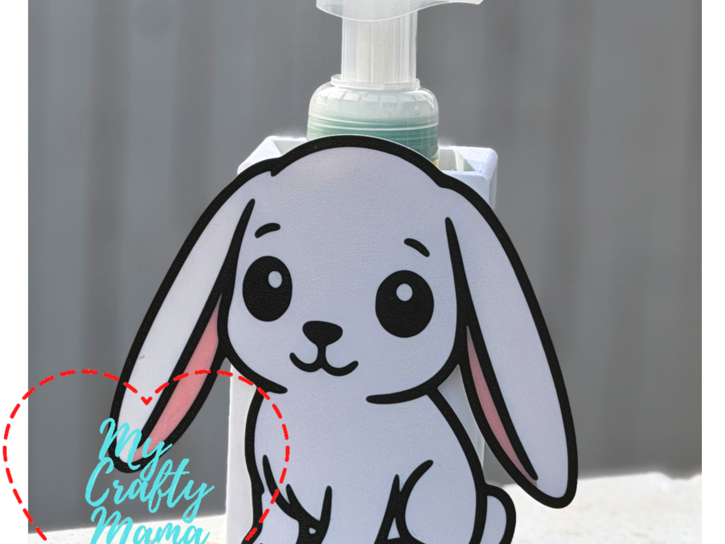 Clip on Long Ear Bunny - Soap Cover- Pen cup Cover